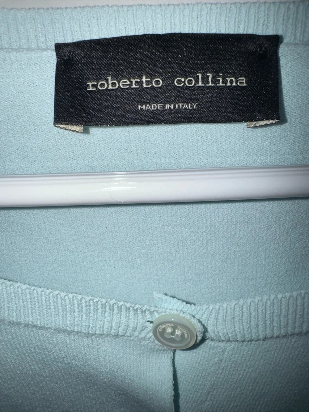 Roberto Collina Crew Neck Cardigan Size Large Italian Luxury